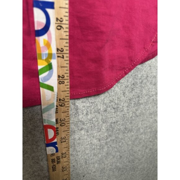 Eileen Fisher PL Petite Large Womens Top 3/4 Sleeve Button Linen Blend Pink - Picture 7 of 16